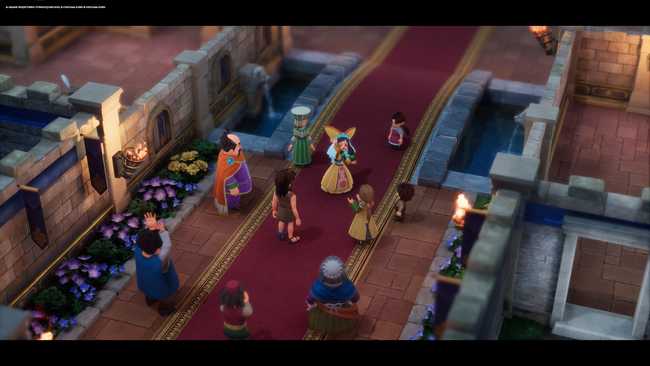 More NPCs. One of them--the High Priestess--is waving directly at the viewer.