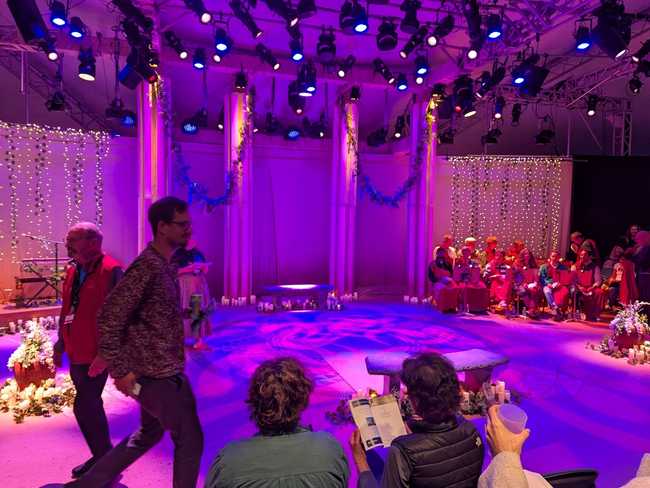 The stage before the play.