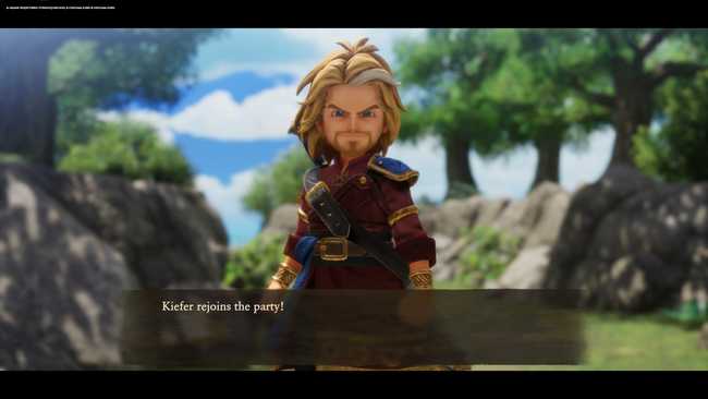 Screen. An older Kiefer rejoins the party.