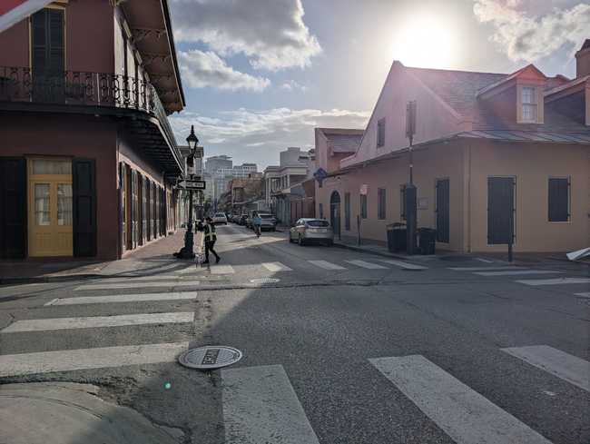 A quiet part of the French Quarter.