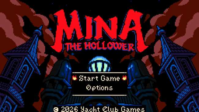 Title screen of Mina the Hollower