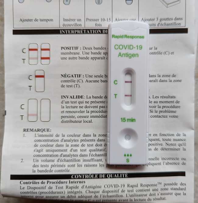 A positive COVID test