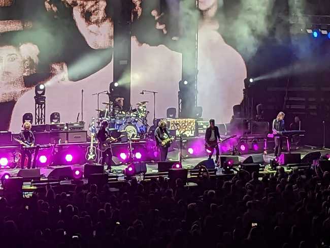 The Cure on stage.